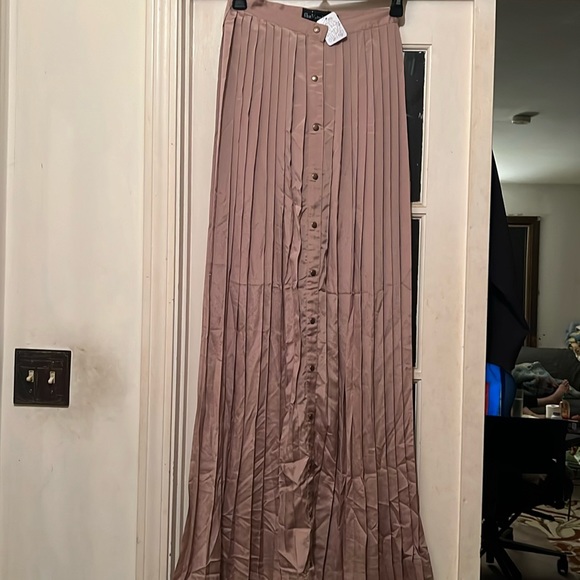 NWT Free People Tan Button Down Shakuhachi Maxi Skirt - Picture 1 of 4